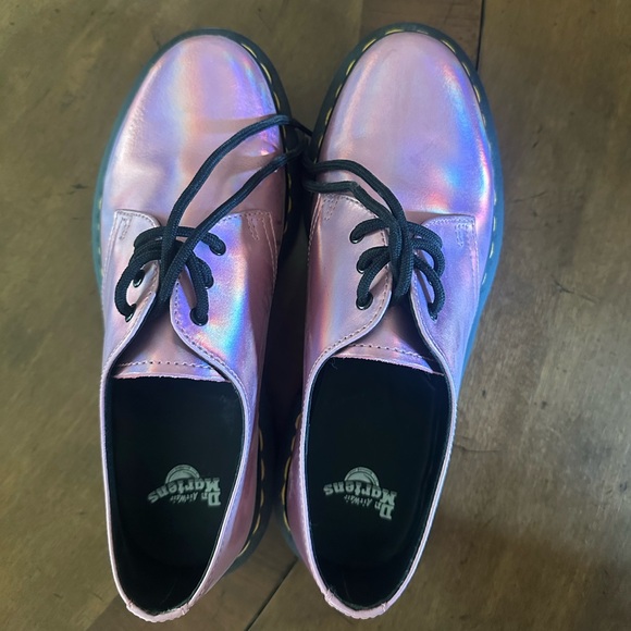 Dr. Martens 1461 Iced Metallic Mallow Pink Oxford, size 8 womens :) like new! - Picture 5 of 7